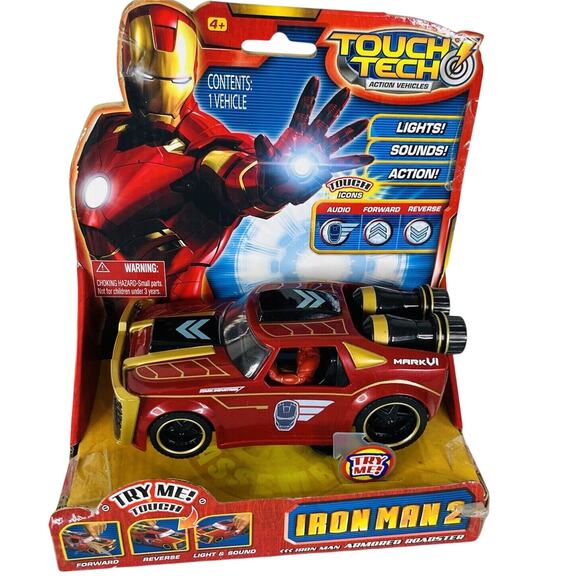 JADA Iron Man 2 Touch Tech Armored Roadster Mark VI lights sound action Marvel - Picture 4 of 7